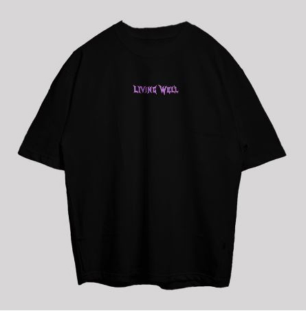 VABA Oversized Living Well Tshirt | Kaos Streetwear Unisex Tee