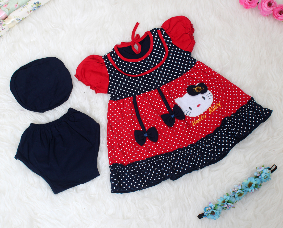 Set Bayi Dot 431 navy 3in1