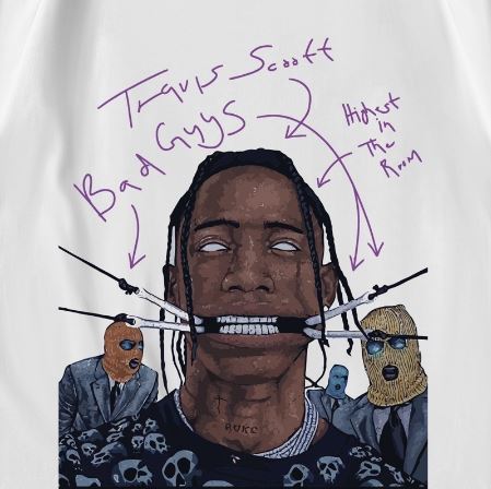 Hi VABA Oversized Travis Scott 2 Tshirt | Kaos Streetwear Unisex Tee