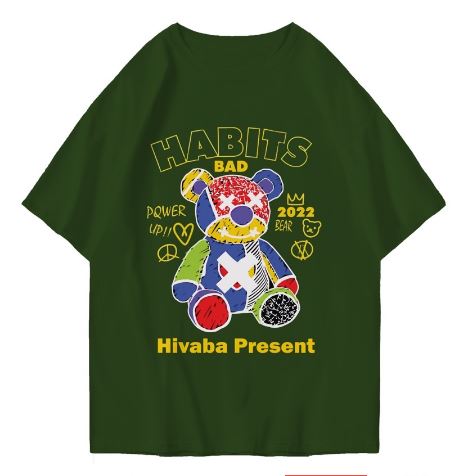 Hi VABA Oversized Hivaba s Bear Present Tshirt | Kaos Streetwear Unisex Tee