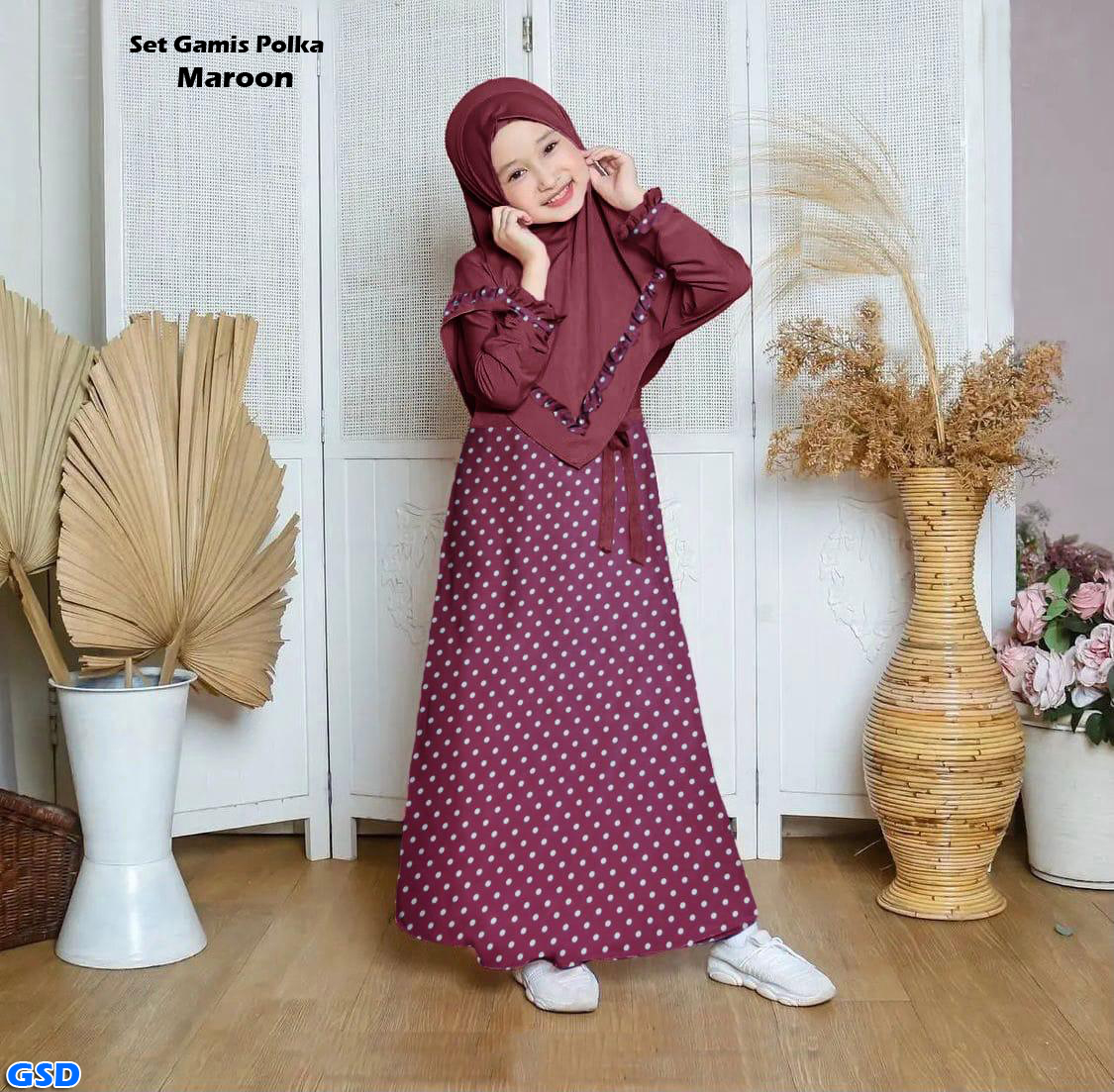 Set Gamis Polka Dusty