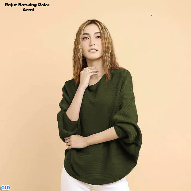 Rajut batwing polos Dusty