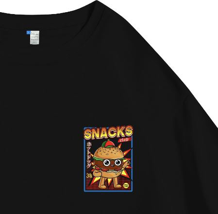 Hi VABA Oversized Snack Burger Tshirt | Kaos Streetwear Unisex Tee