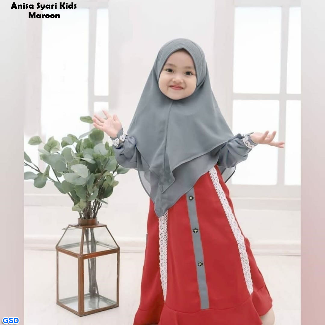 Anisa Syari Kids hijau botol