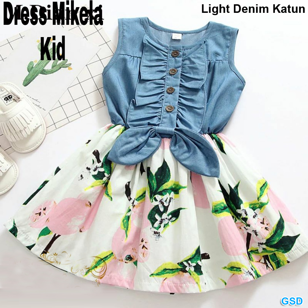 Dress Mikela Dark denim Katun