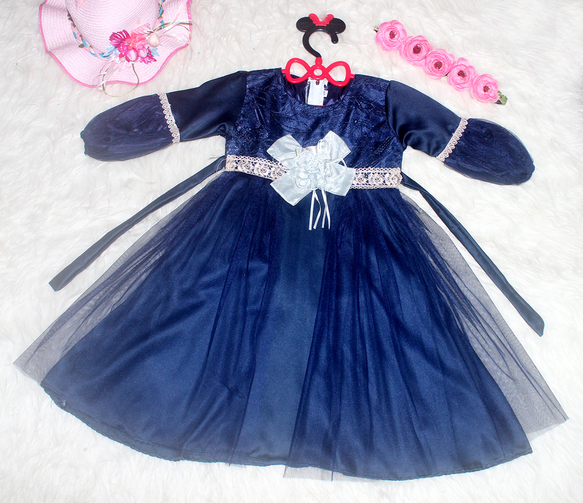 Set Gamis Anak Amina Navy