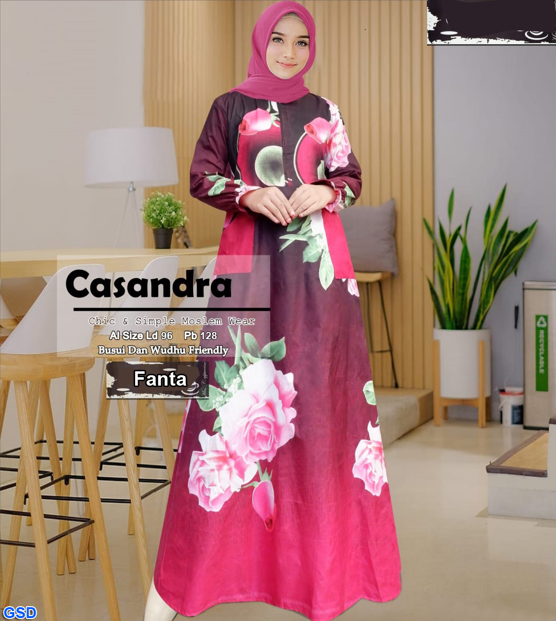 Gamis casandra biru