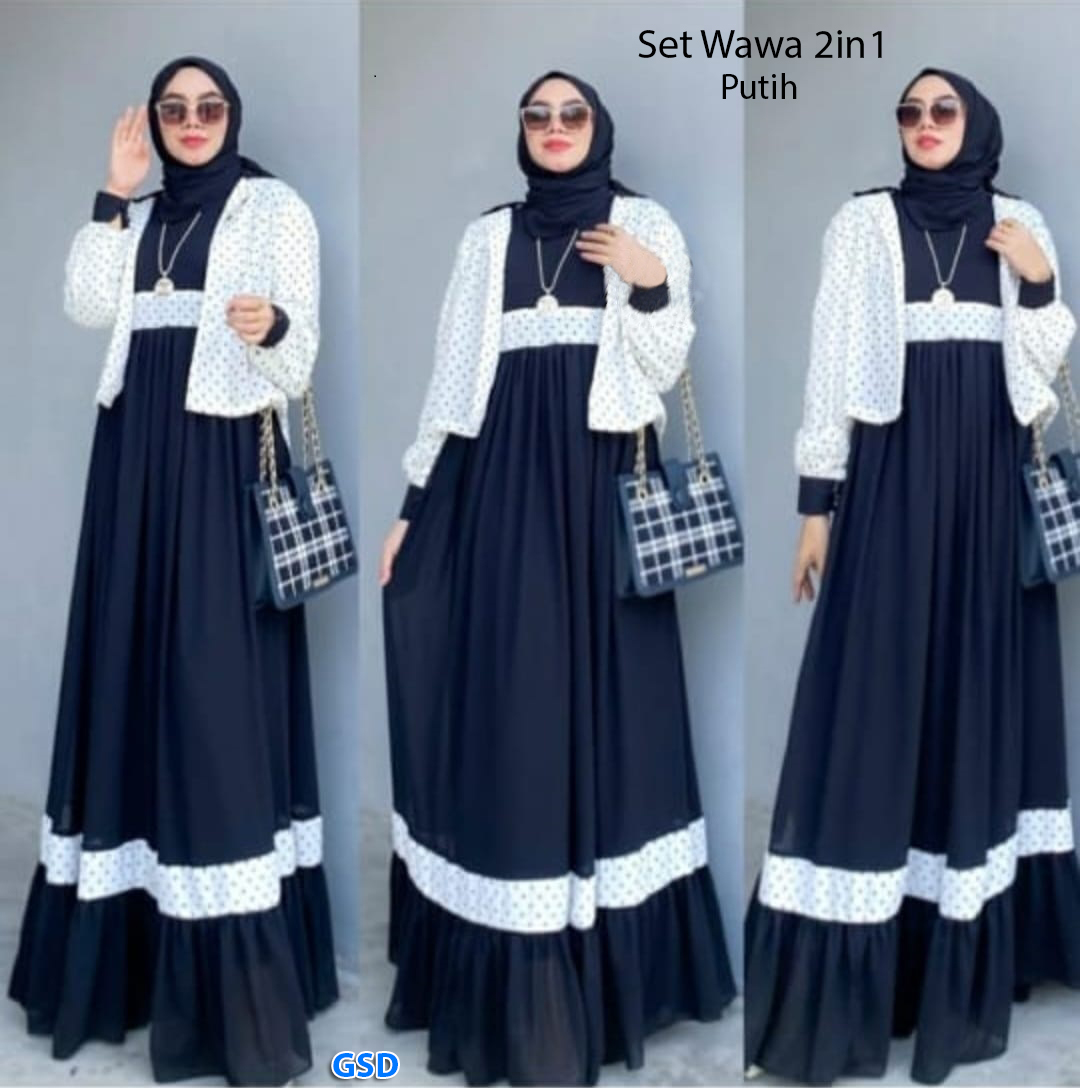 Set Wawa 2in1 hitam