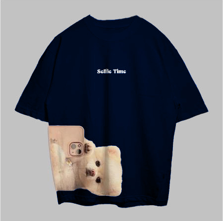 VABA Oversized Selfie Pom Tshirt | Kaos Streetwear Unisex Tee