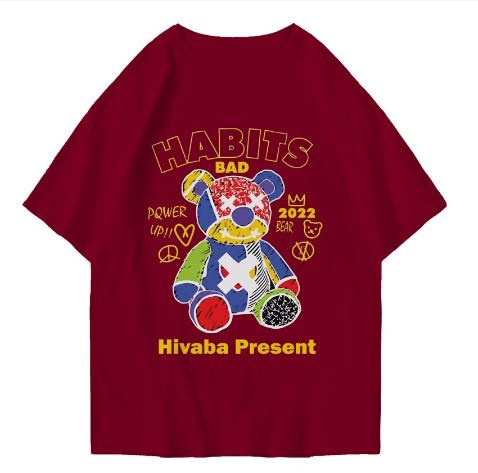 Hi VABA Oversized Hivaba s Bear Present Tshirt | Kaos Streetwear Unisex Tee