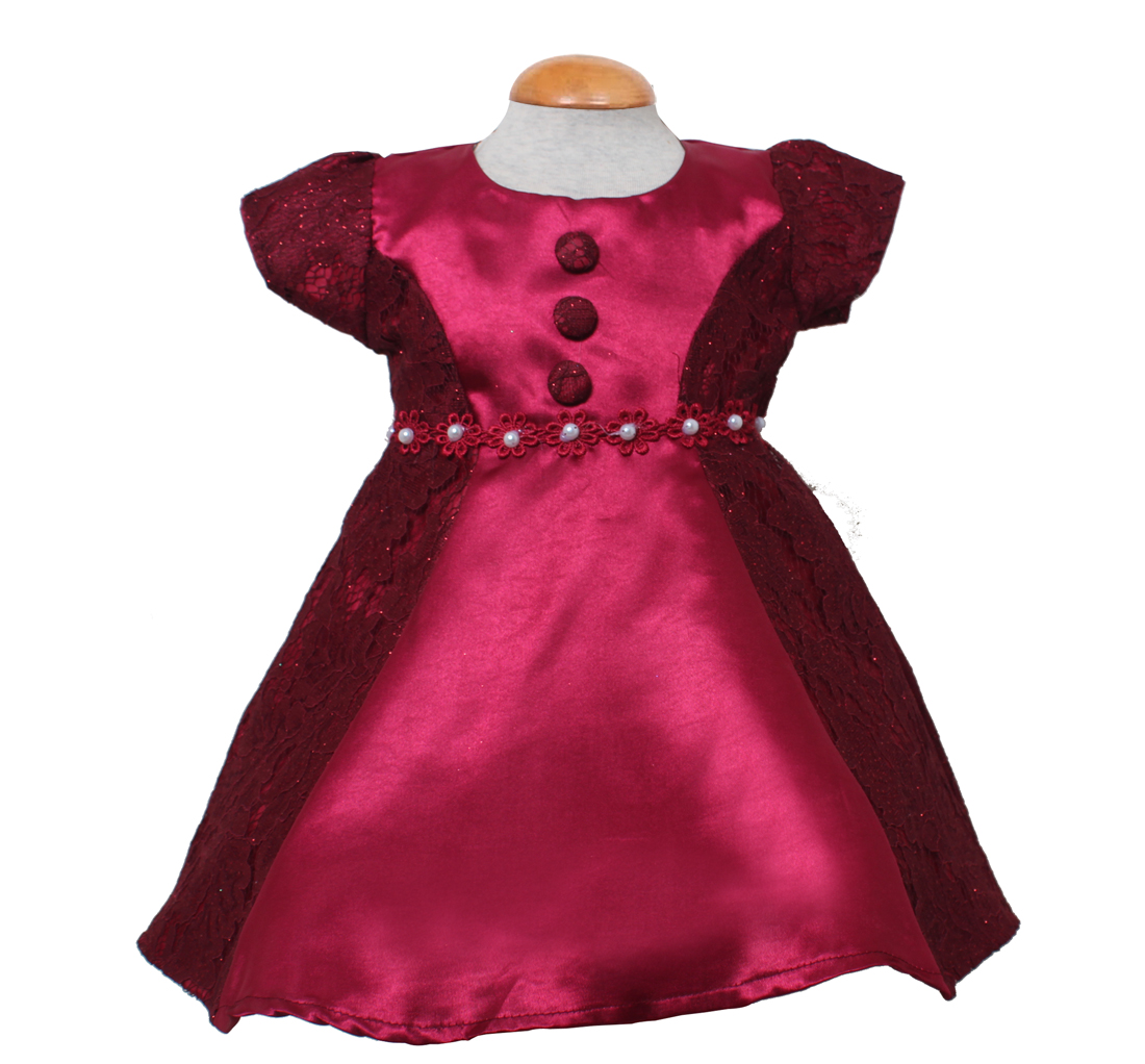 Dress Carita kids 333 maroon