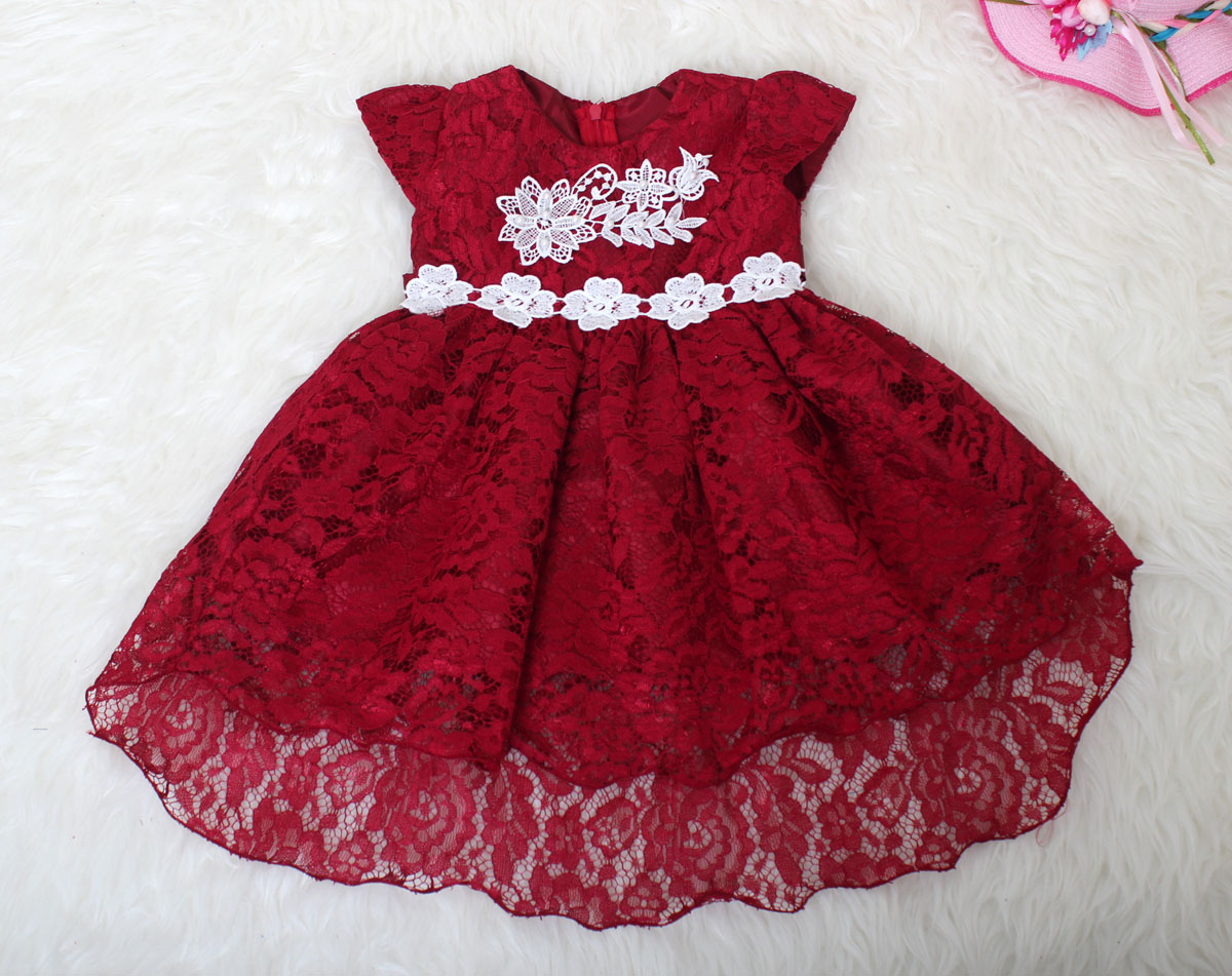 Dress Brukat Alice maroon