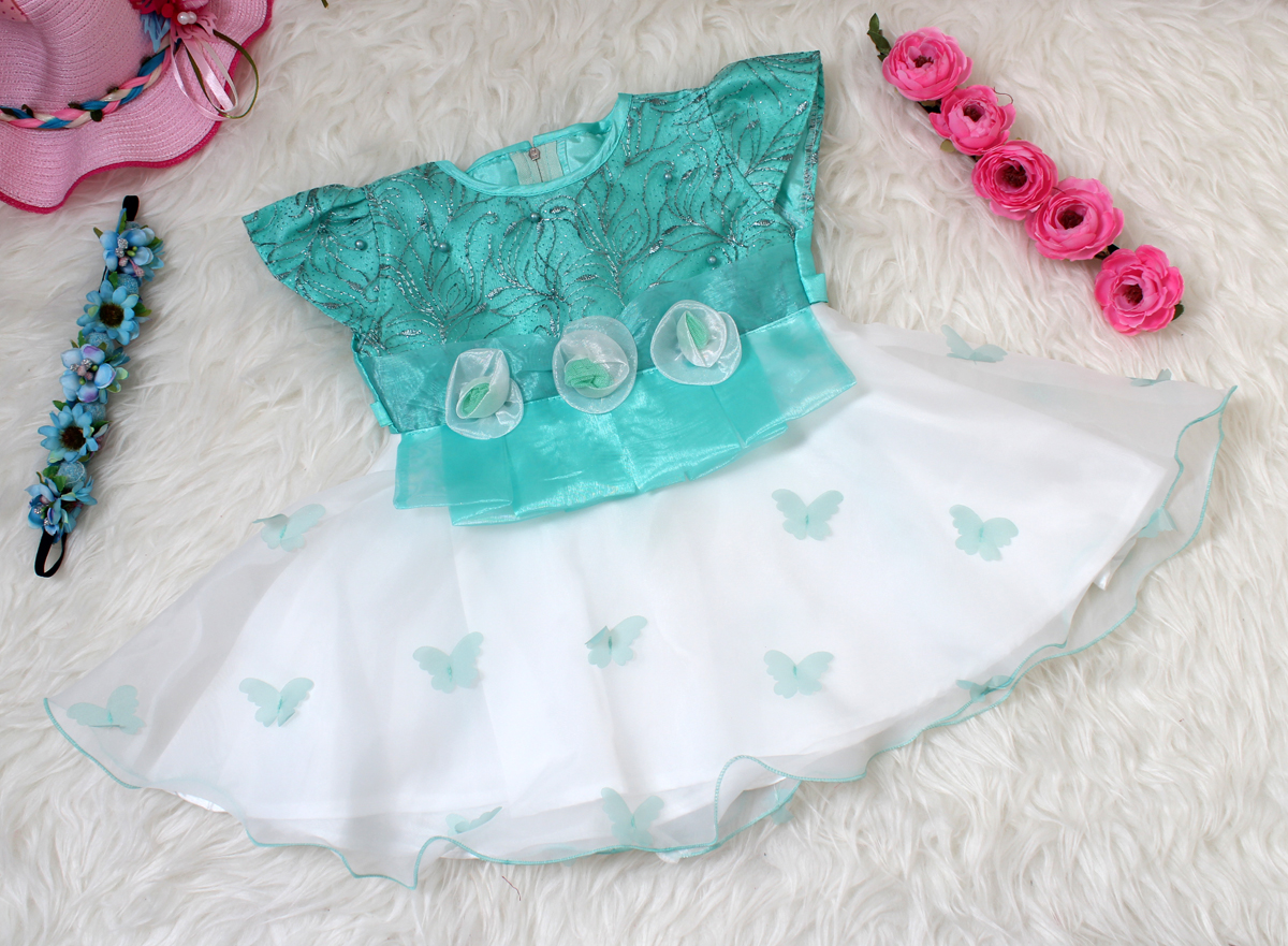 Dress Kids Jasmin Putih tosca