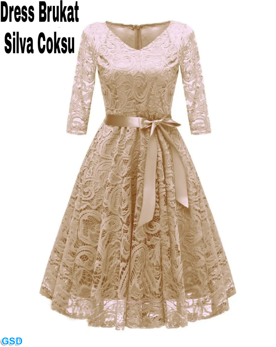 Dress Silva maroon