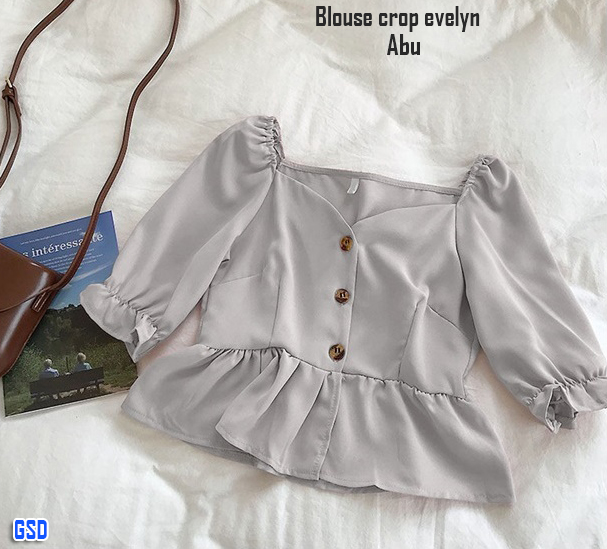 Blouse crop evelyn maroon