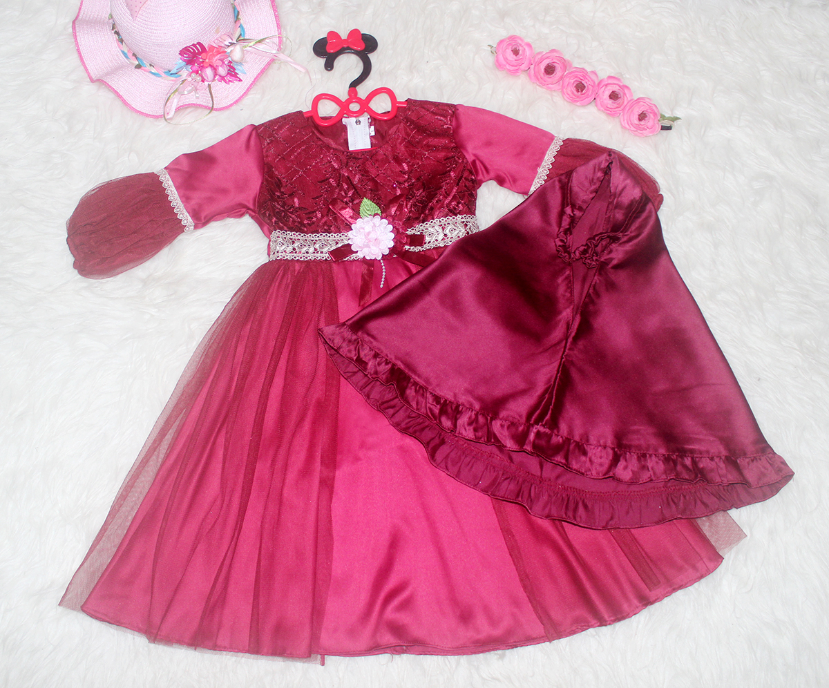 Set Gamis Amina Maroon