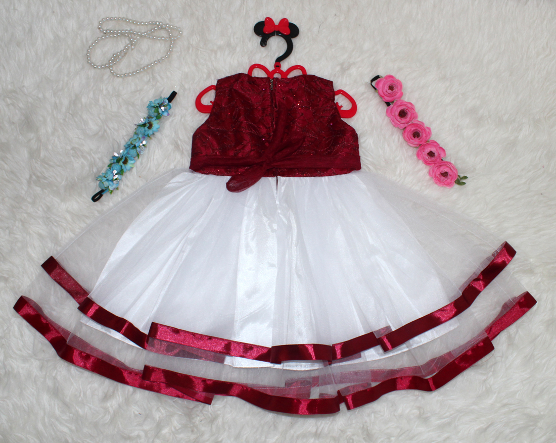 Dress Kids Isabel Brukat Maroon