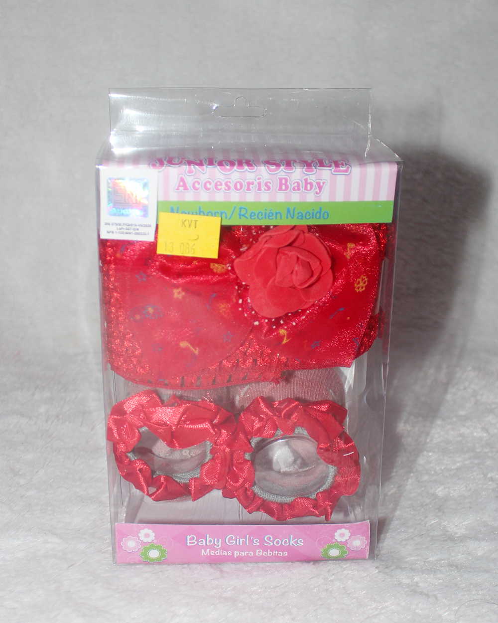 Set bayi bandana pita 2in1 red