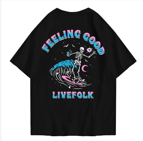 Hi VABA Oversized Feeling Good Tshirt | Kaos Streetwear Unisex Tee