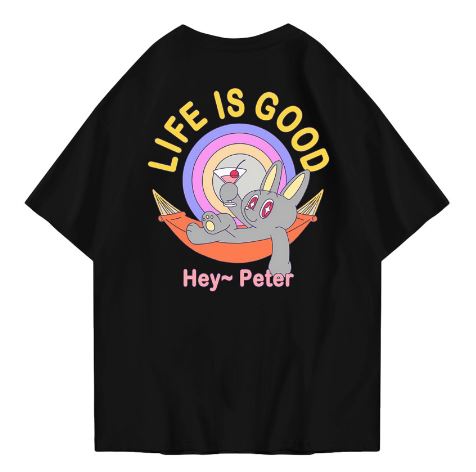 Hi VABA Oversized Life Is Good Tshirt | Kaos Streetwear Unisex Tee