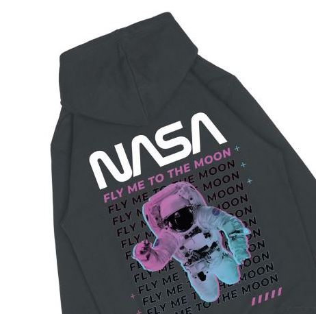 Hi VABA Hoodie Nasa Fly Me To The Moon || Hoodie Pria dan Wanita Unisex 