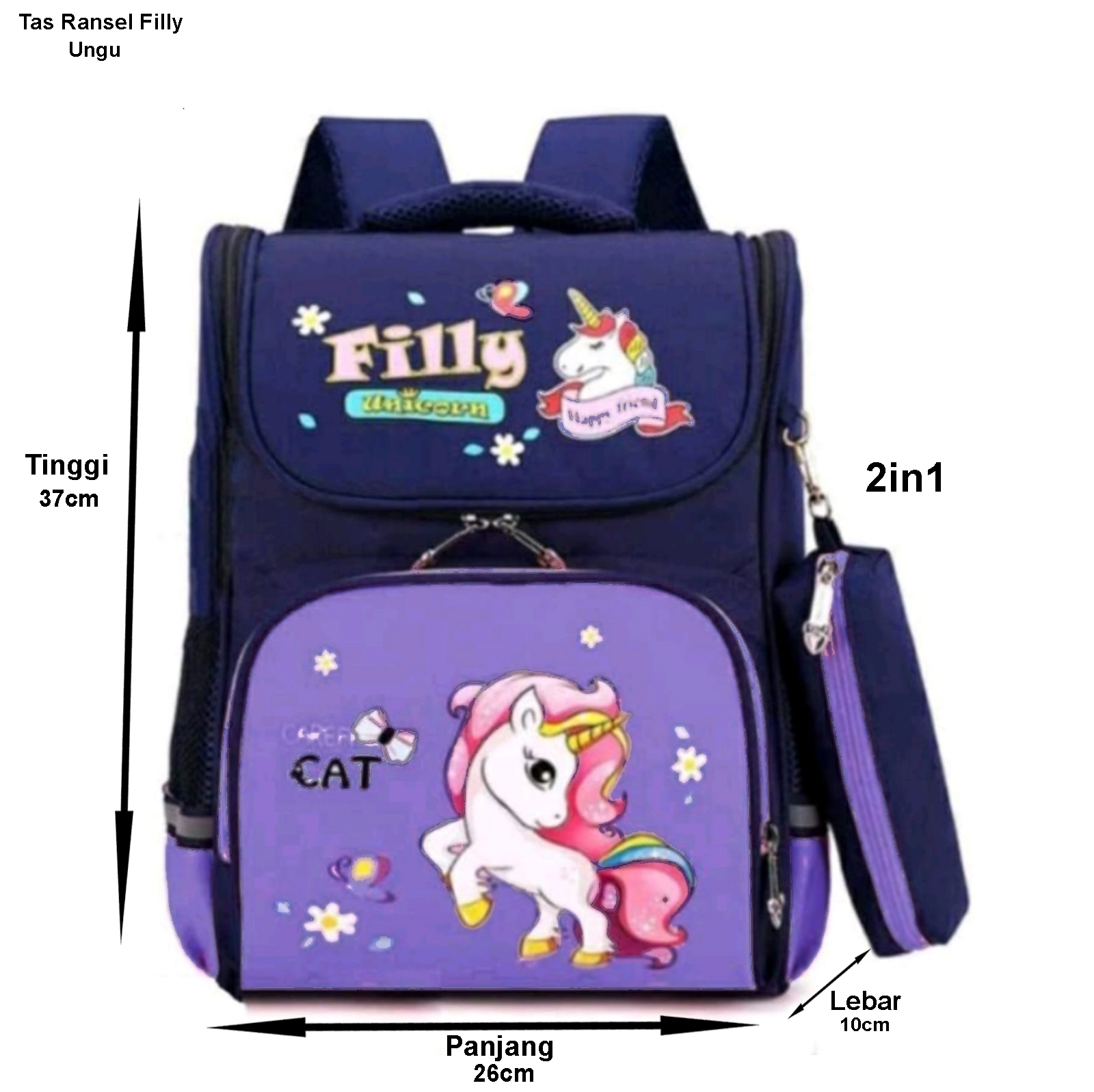 Tas Ransel 2in1 Filly pink