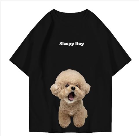 Hi VABA Oversized Sleepy Poodle Tshirt | Kaos Streetwear Unisex Tee