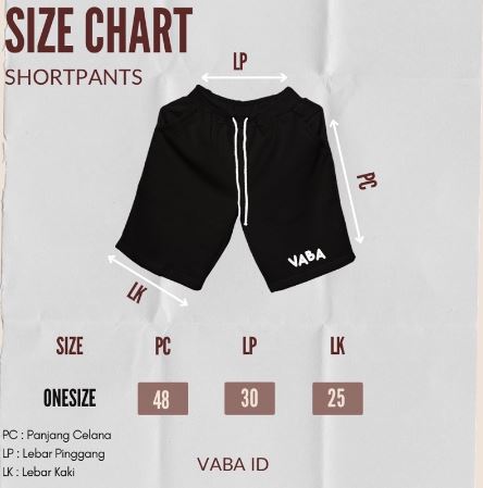 VABA Shortpants Human Interest || Celana Pendek Unisex