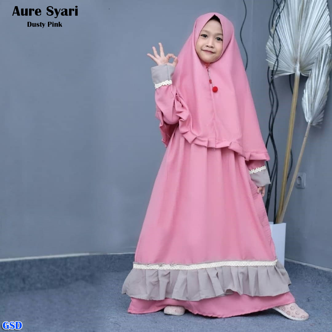 Aure Syari kids maroon