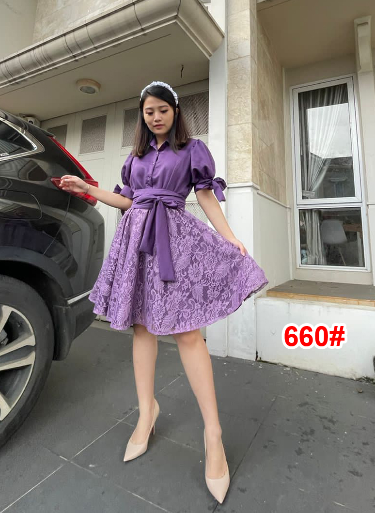 Dress 660# ungu