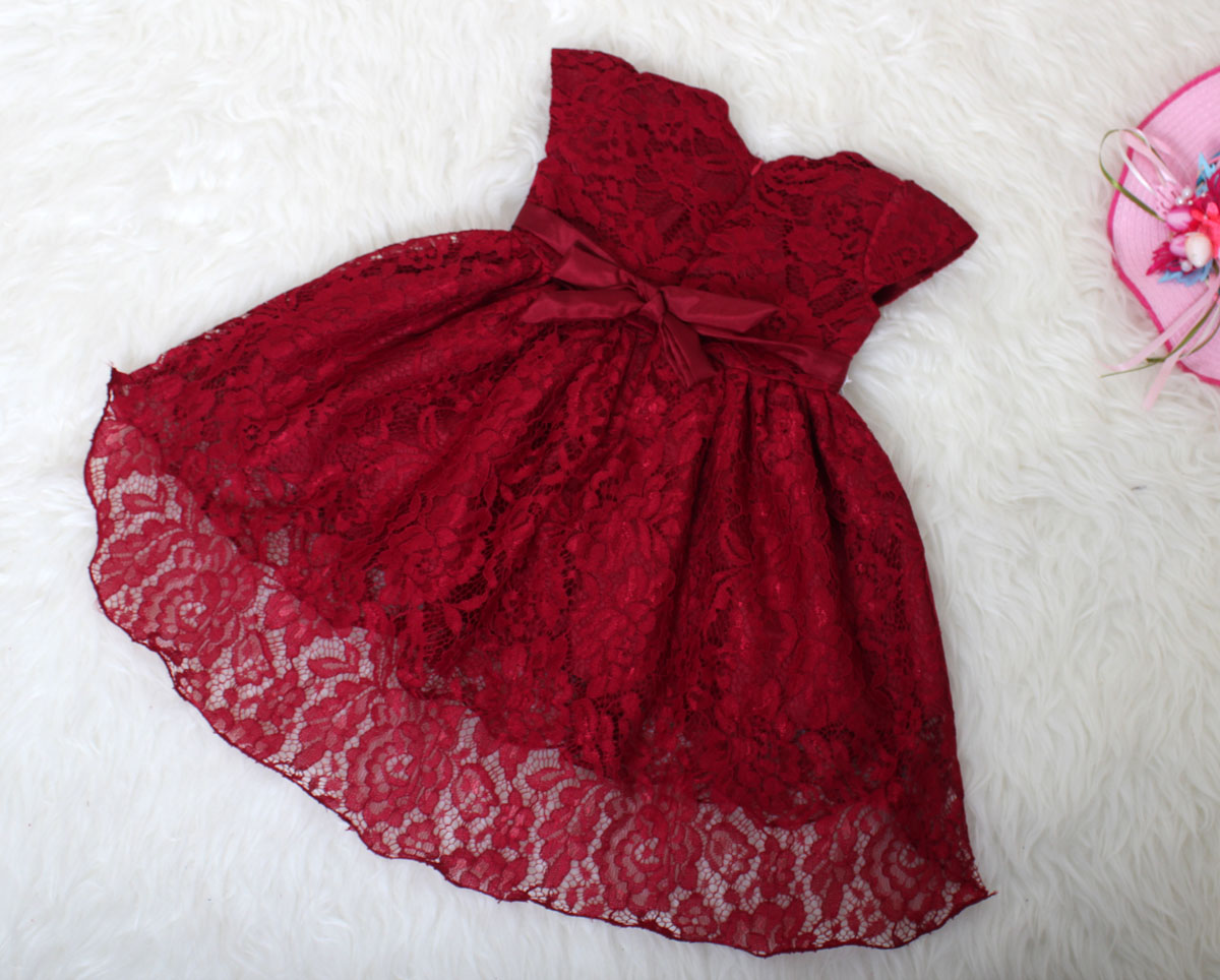 Dress Brukat alice new Maroon