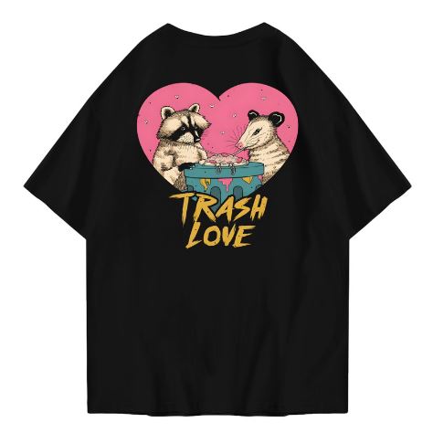 Hi VABA Oversized Trash Love Tshirt | Kaos Streetwear Unisex Tee