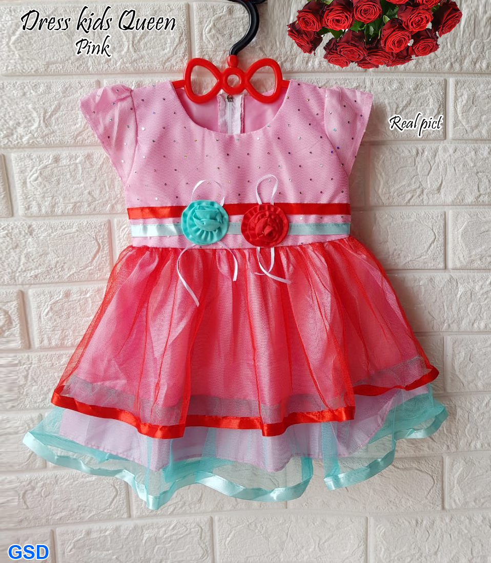 Dress kids queen red