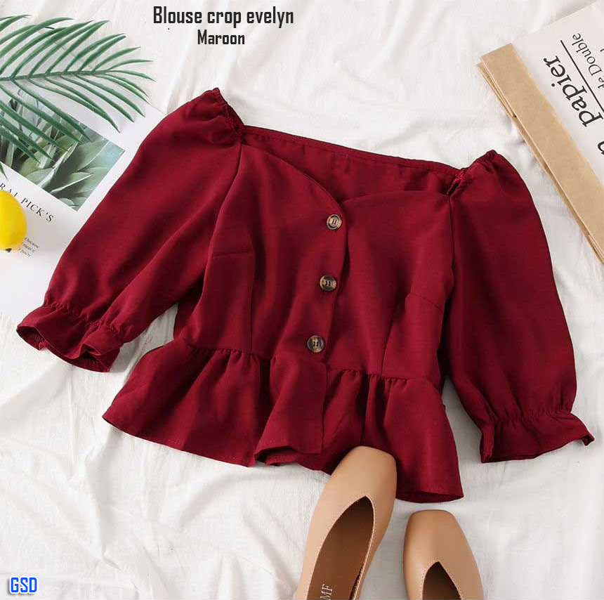 Blouse crop evelyn abu