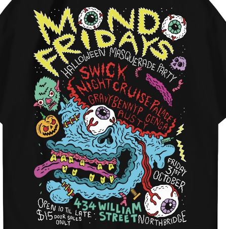 Hi VABA Oversized Mondo Fridays Tshirt | Kaos Streetwear Unisex Tee