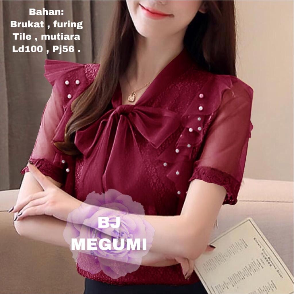 Blus megumi navy