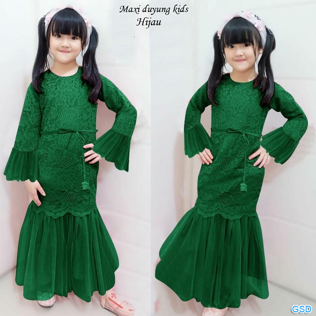 Maxi duyung kids Maroon