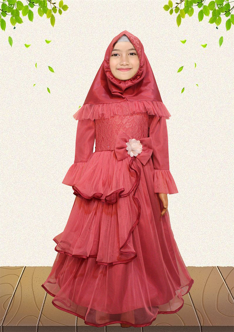 Set Hijab Kids J569 Dusty