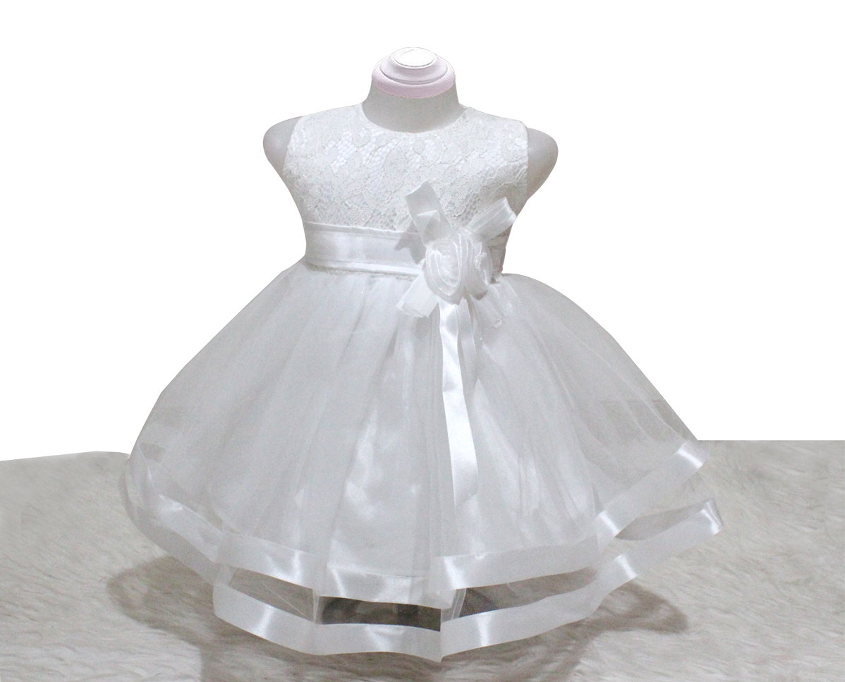 Dress Kids Isabel Brukat putih