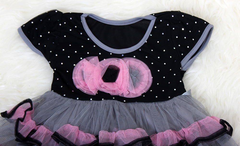 Dress kids peony hitam