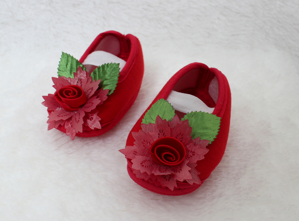 Sepatu Bayi Melati red