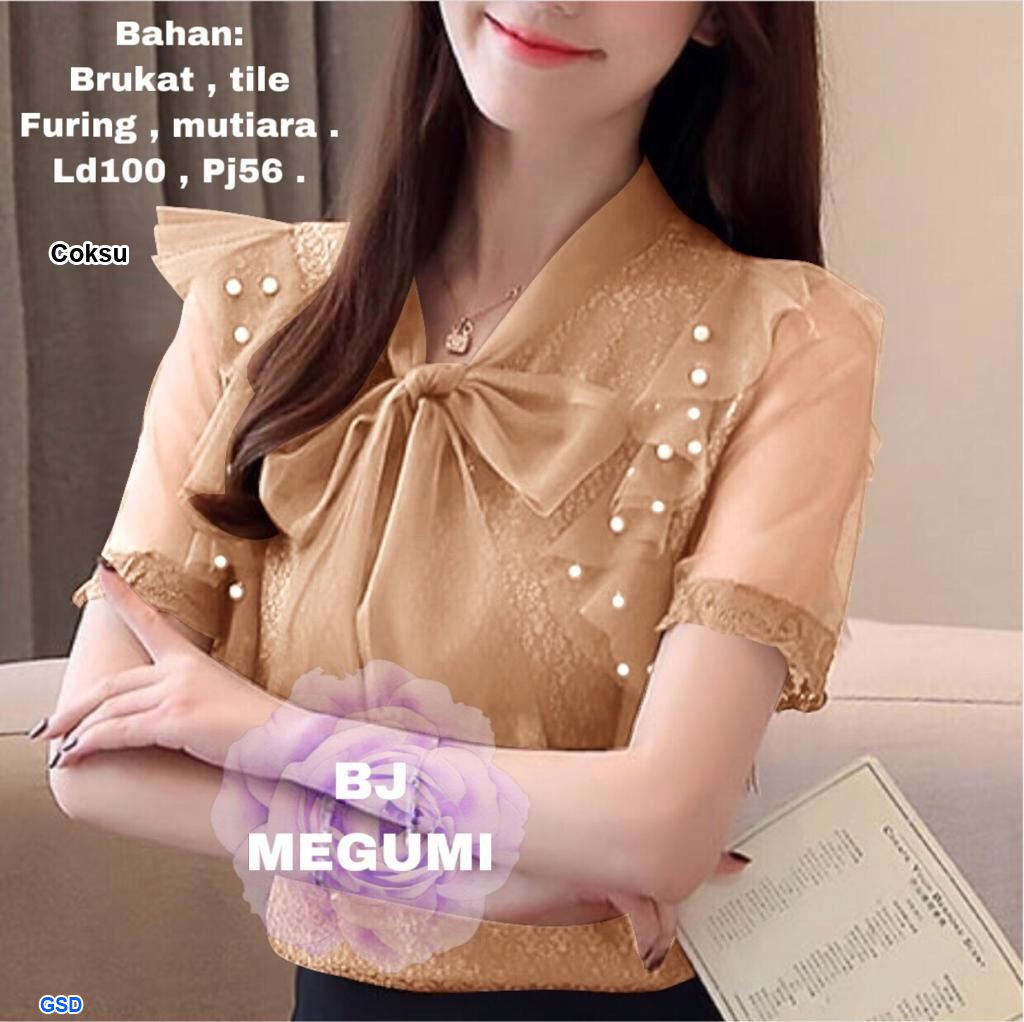 Blus megumi maroon