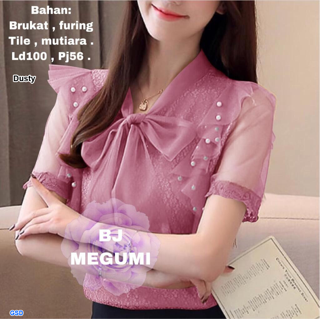 Blus megumi maroon