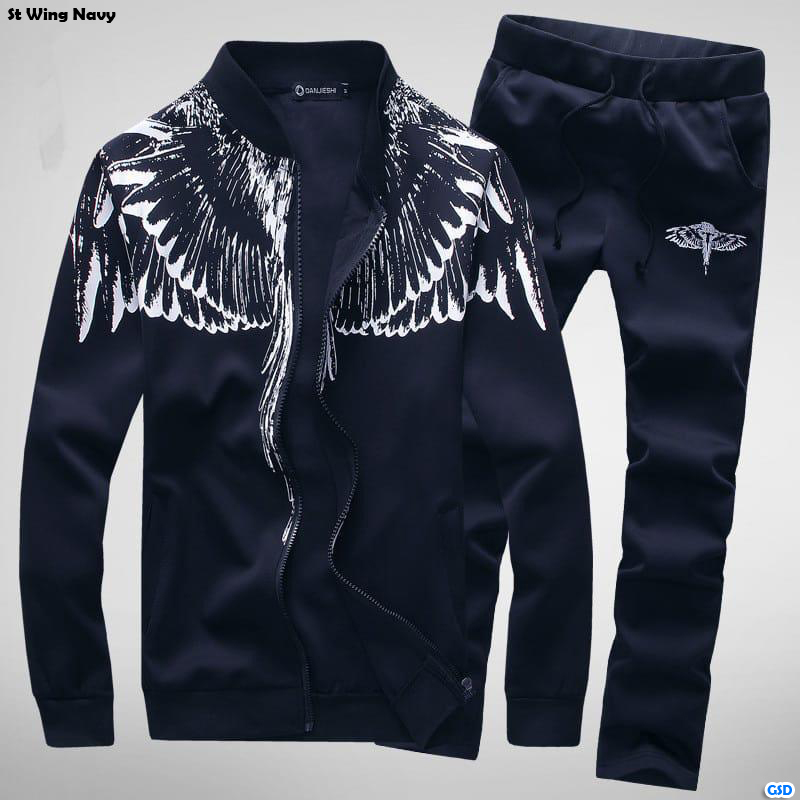 Set jaket wing hitam