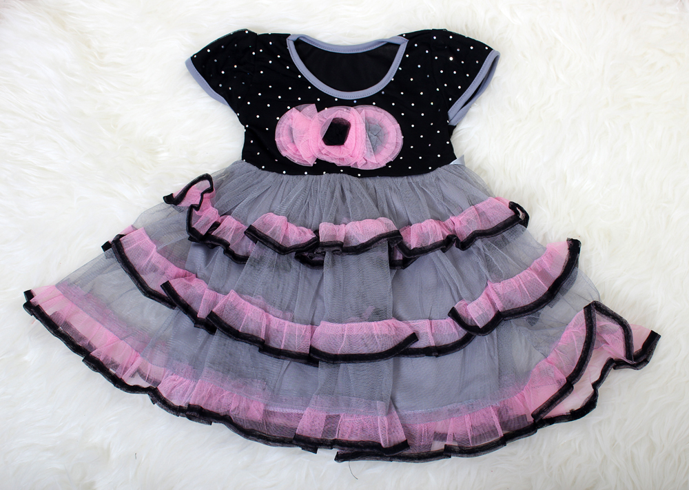 Dress kids peony hitam