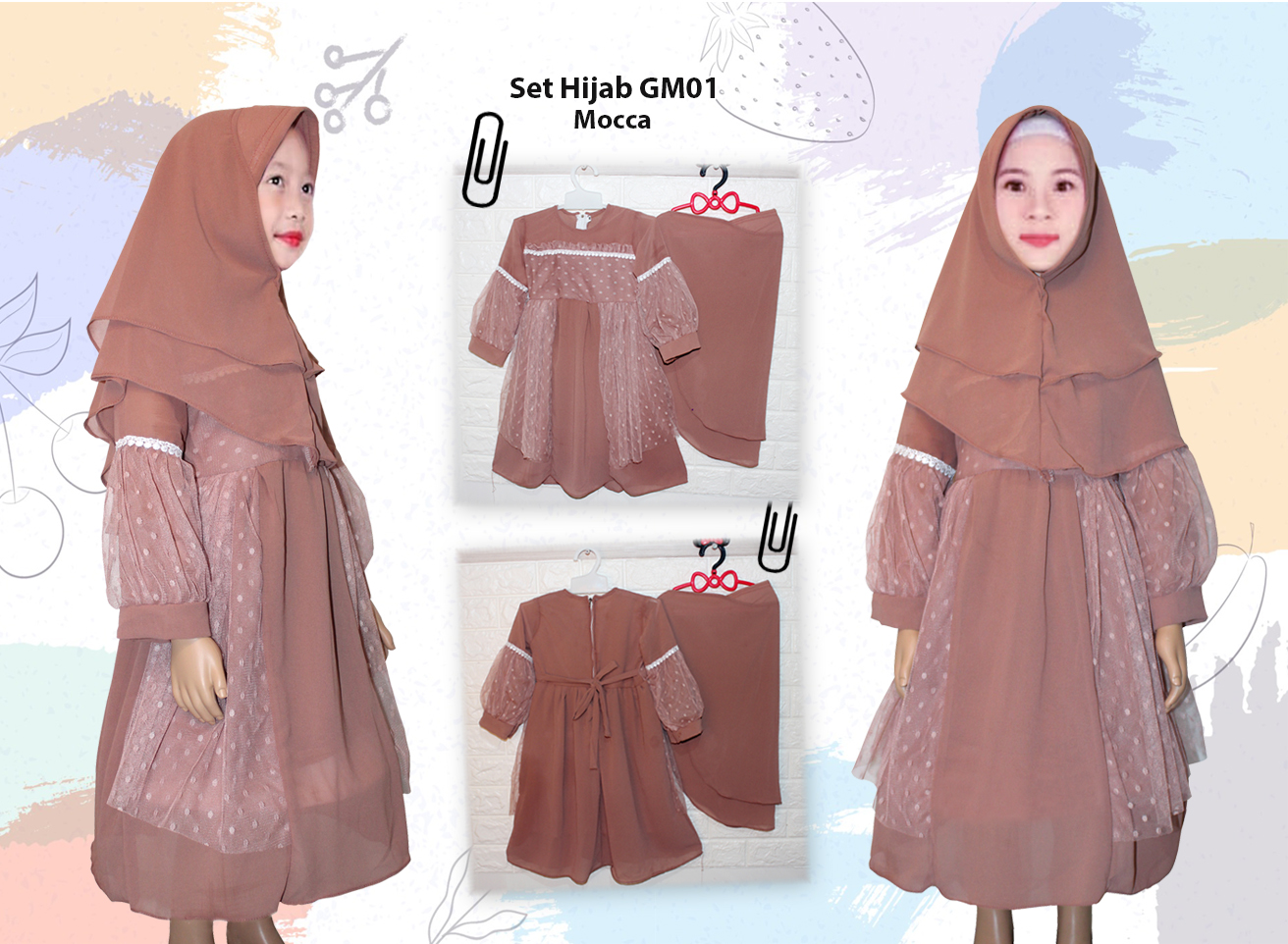 Set Hijab Gm 01 Abu