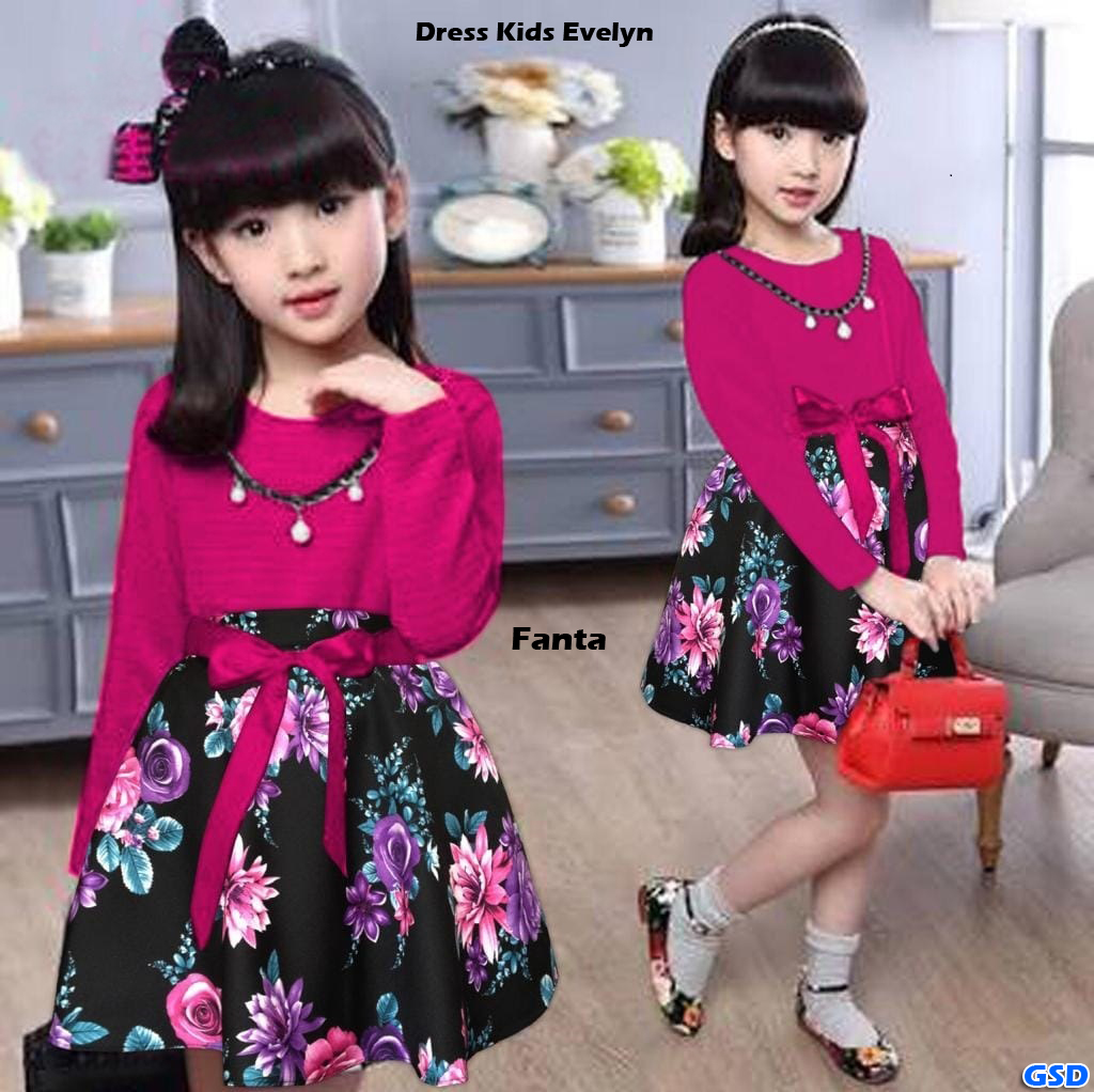 Dress Kids Evelyn Maroon