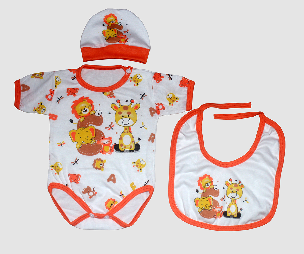 Set Bayi 3in1 Animal Oren