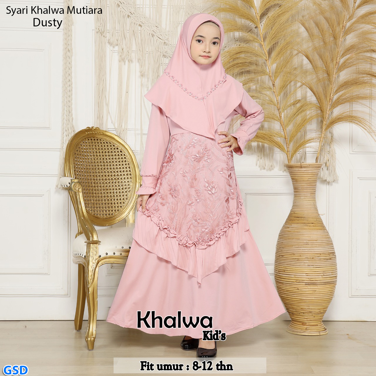 Syari Khalwa mutiara kids Lavender