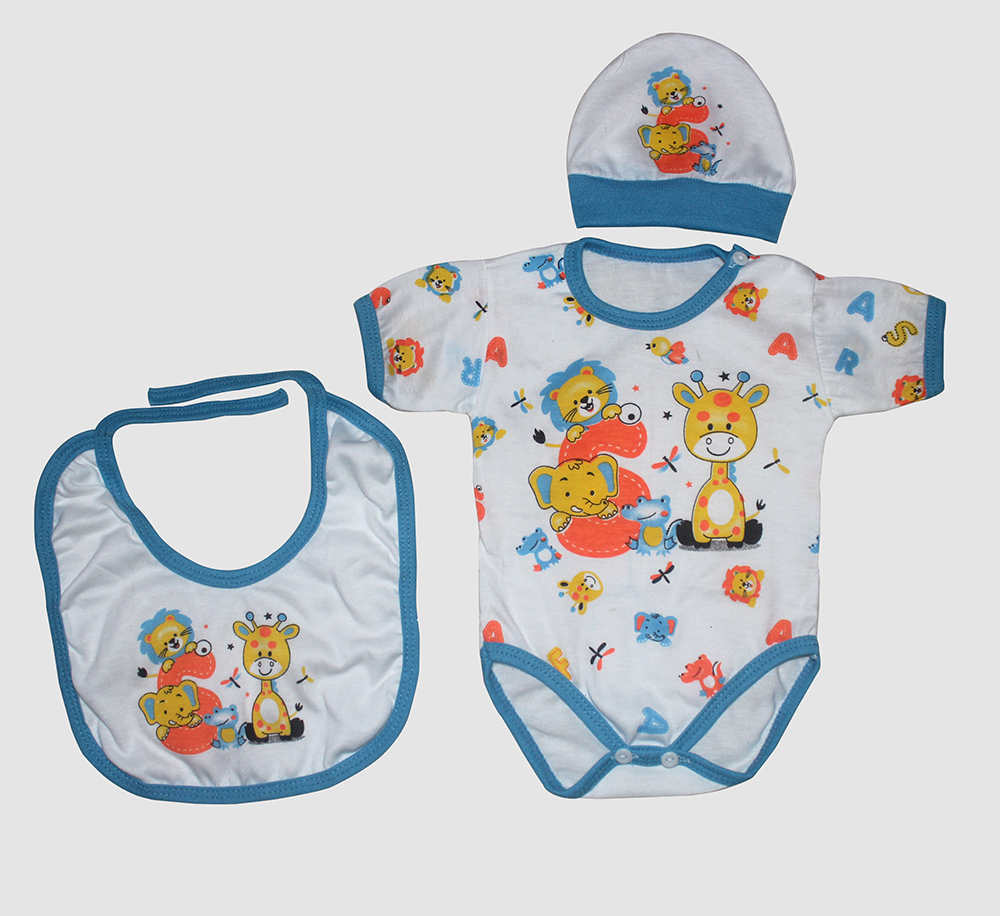 Set Bayi 3in1 Animal Biru